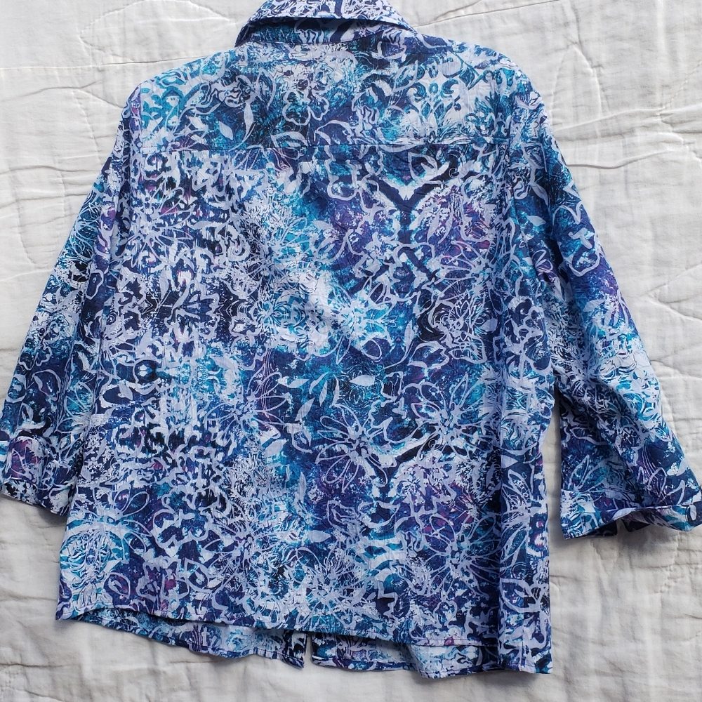 ALLISON DALEY Multicolor Floral 3/4 Sleeve Top